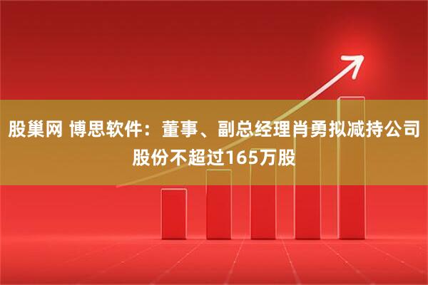 股巢网 博思软件：董事、副总经理肖勇拟减持公司股份不超过165万股