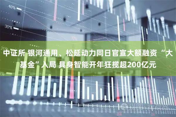 中证所 银河通用、松延动力同日官宣大额融资 “大基金”入局 具身智能开年狂揽超200亿元
